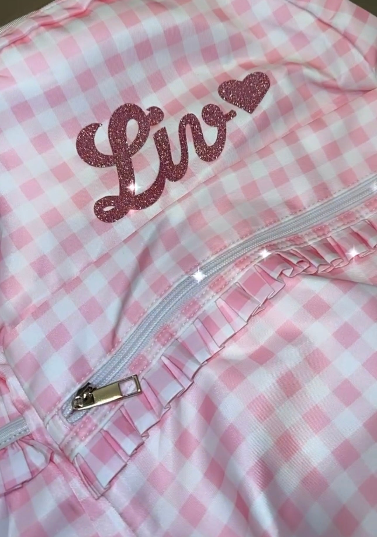 PERSONALIZED GINGHAM BACKPACK